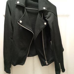 Forever 21 Black Cardigan with Silver Details